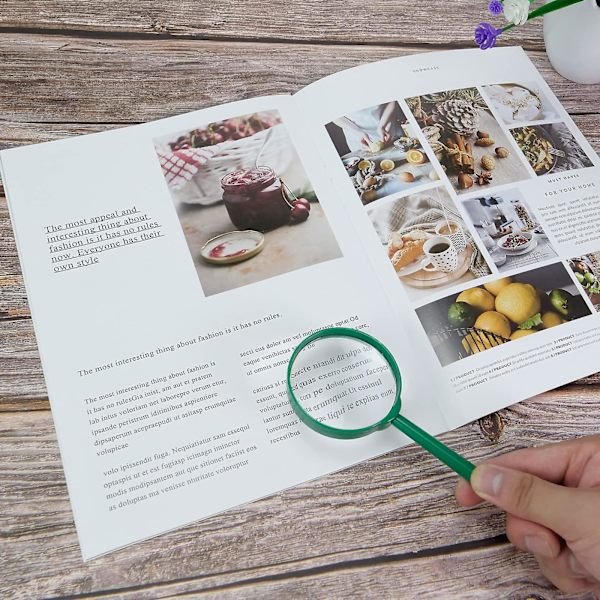 6 st förstoringsglas för barn i plast, handhållen mini-förstoringsglas för barn i naturvetenskapsklassen