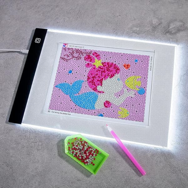 A4 LED Ljuskopia Board Ljusbord, A4 LED Ljusplatta, Ritplatta för Diamant, 1-pack