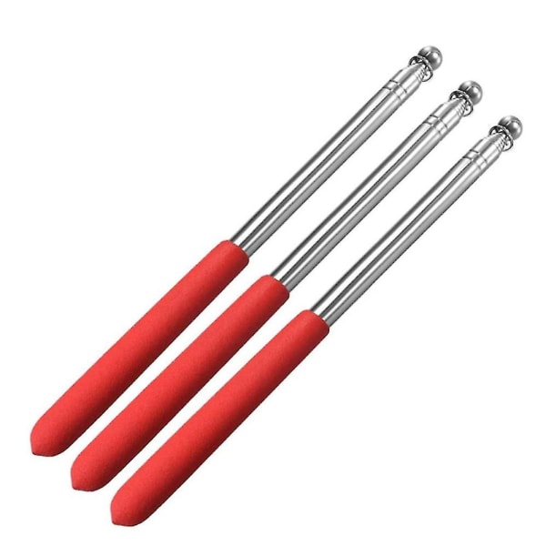 1,2 m Retractable Guide Flagpole, Rostfritt Stål Teaching Pointer black