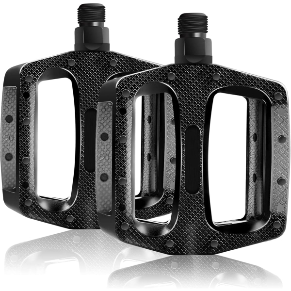 Cykelpedaler, Universal Pedal Mountainbike Pedaler Hållbara och halkfria breda plattform för 9/16\" Mountainbike BMX Fällbar landsvägscykel Cykeltillbehör
