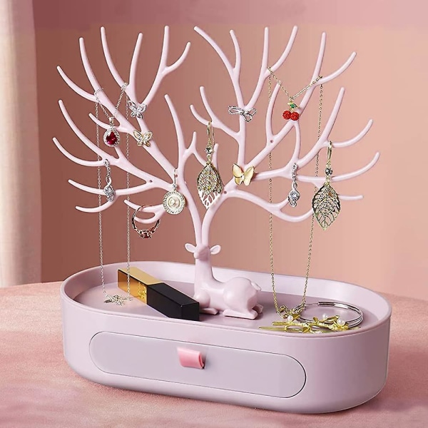 Antlers Jewellery Stand, Necklace Storage, Jewellery Holder With Drawers, Earring Holder, Bracelet Stand, Jewellery Tree