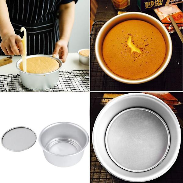 2018 Lätt och smidig 16,5x16,5x7,5cm 6 tum aluminiumlegering rund kakform kakverktyg bakverktyg bakform bakverktyg