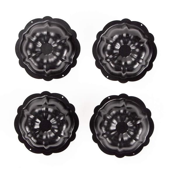 Mini Riflet Kageform 10cm 4 Tommer Form Rund Bage Kageform Non-stick Kage Kopper - 4 Pakke