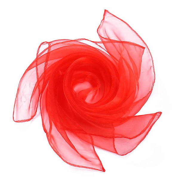 10 st Chiffonscarf Dam Kvadratisk Näsduk Lätt Satinscarf Retro Halsscarf 60*60cm