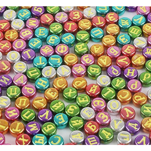 Diy-kirjainpyöreä 4*7mm värillinen akryylikirjainhelmi lapsille 4