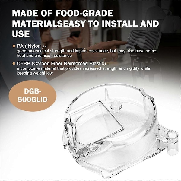 DGB-500GLID Kverndeksel Erstatning for DGB-600, DGB-625, DGB-650, DGB-500 Kaffekvernmaskin