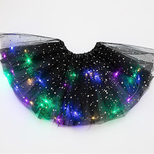 Barn Tutus för kvinnor Lyser upp Neon Led Regnbåge Tutu kjol