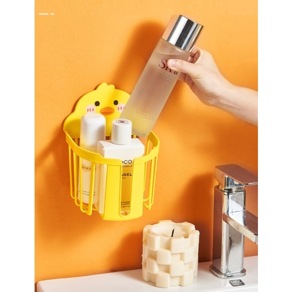 Liten gul anka Pappershanddukslåda Omärkt klistermärke Kartongutdragare Väggmonterad servetthållare