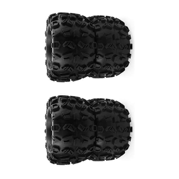 4 stk. 1/8 Skala RC Dæk og Fælge Sæt Limet til Tmaxx E- 3.3, JLB Cheetah