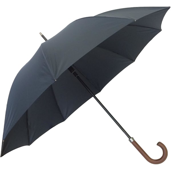 Stokparaply - Stormbestandig - Automatisk åbning - Superstærk med fiberribber, sort