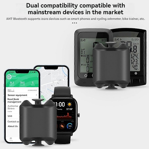 Cykel Hastigheds-/Sensor ANT+/Bluetooth Dual Sensor Vandtæt Trådløs Speedometer Cykeltilbehør