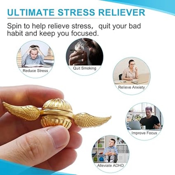 Gylden håndkreisel Fidget Spinner håndlegetøj Special højtydende kuglelejer Anti-stress Børn Fidget Finger Spinner Legering Lille Infinit