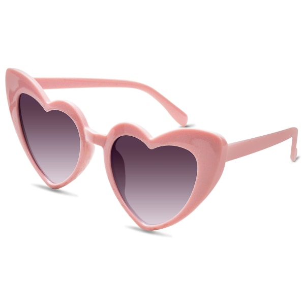 Fashion Heart Solbriller 70'er Vintage hjerteformede briller Uv400 beskyttelse Love Heart Briller Fancy stil farverige briller A