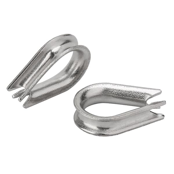 Pakke med 10 stk. M8 304 rustfrit stål wire rope thimbles, wire rope kabel thimble rigging