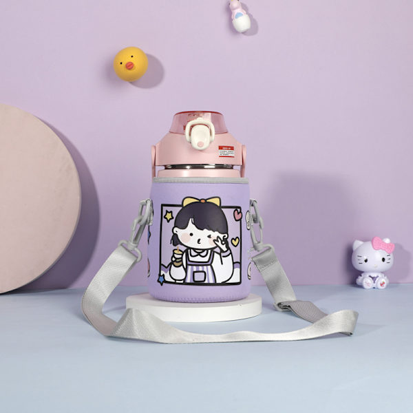 2022 Net Red Pot Cup Cover Universal Cute Mænd Kvinder Anti-fald Overlap Strap Vand Cup Cover 13x11cm