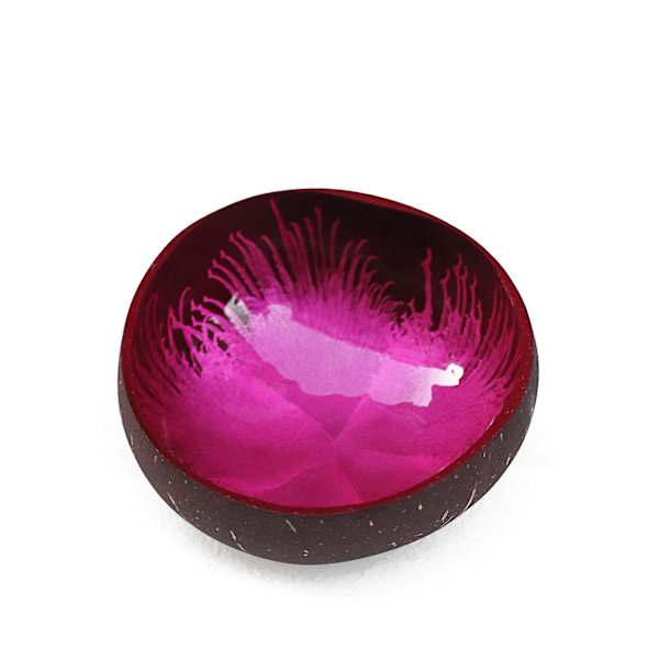 Dekorative kokosnøddeskåle til servering, smykkeskål, påskebryllupsfest, slik skål, nøddeholder, naturlig kokosnøddeskal Pink