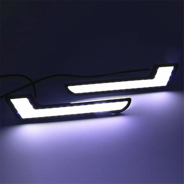 1 par bil L-formet COB LED-kjørelys Universal DRL tåkelys kjørelys