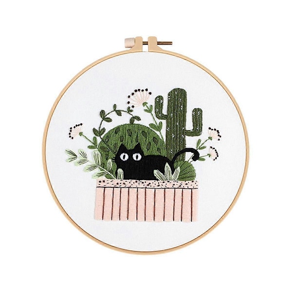 5 Set Broderikit för Nybörjare Vuxna, Handsömnad Broderikit för Nybörjare