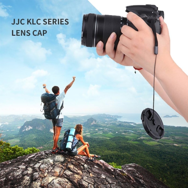Cap 49 mm paket med 2 Snap-on kameralinser Fram för Canon Nikon Sony Olympus Fujifilm objektiv Ersätter Canon E-58 II cap