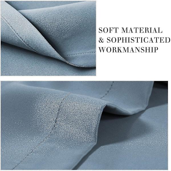 Termiskt isolerad mörkläggande dörrgardin, 26 x 68 tum Stone Blue 2pcs