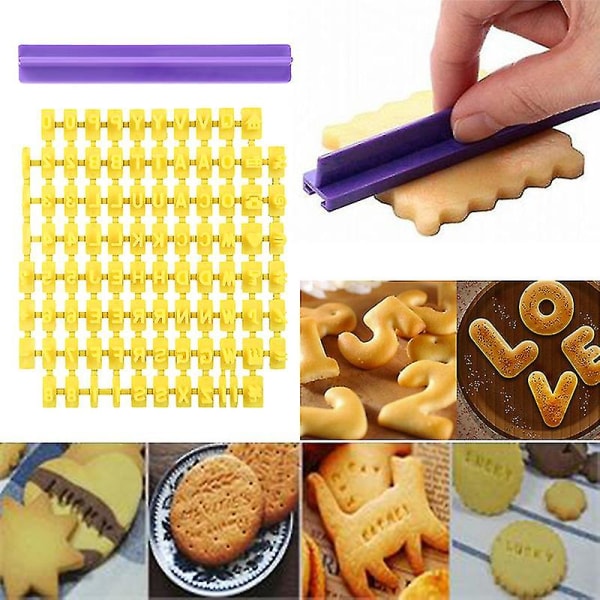 For Kaker Sukkerpasta Alfabet Bokstav Kjeks Cutter Ord Baking Mold Kake Frill Cutter Embossing Mould For Kaker Sukkerpasta