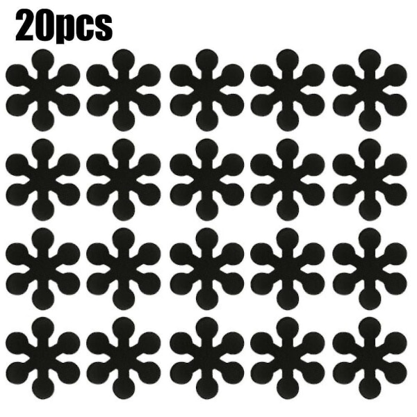 20 X Anti-slip badeværelsesmærkat Non Slip brusebadsskiver til badekar brusebad Black