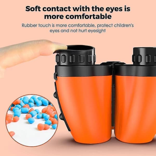 8x21 Mini bærbare kompakte zoom kikkert for barn Orange