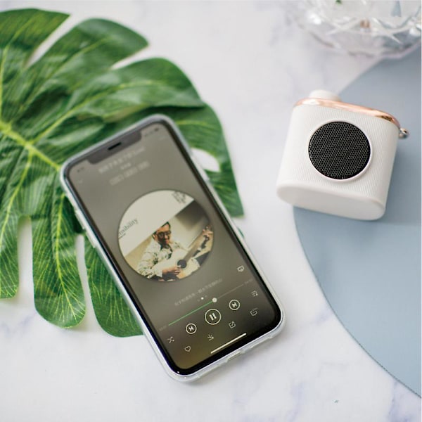 Mini Retro Bluetooth-högtalare, kreativ kameradesign, portabel, USB-laddning White