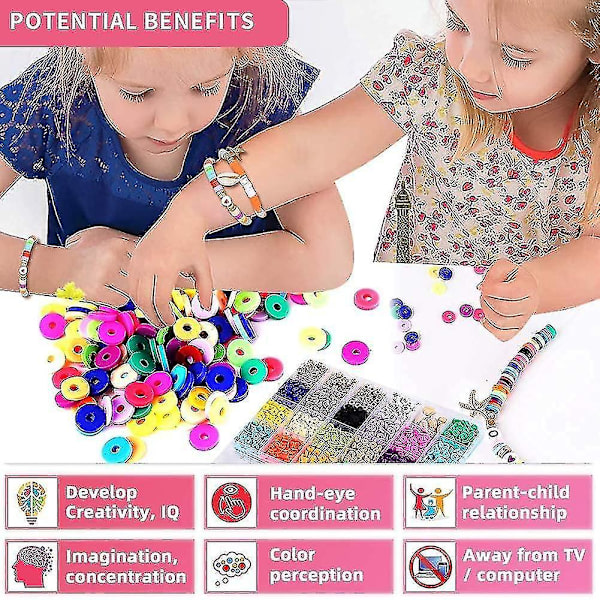 24-delt blødt pottesæt blødt potteperle Pcv-blanding lerperler Diy-fremstilling af armbånd halskæde Set 3