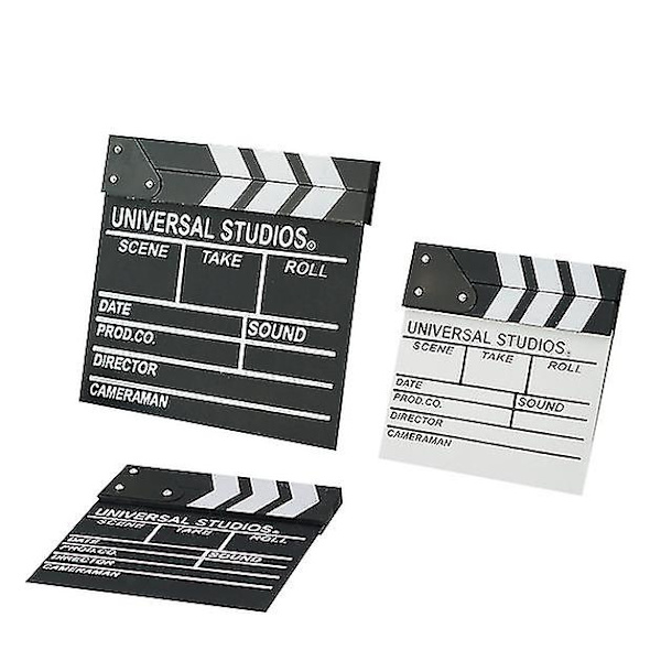 Elokuva Filmi Klap Board Hollywood Clapper Board Puinen Elokuva Elokuva Klapboard Lisävaruste black 27*30cm