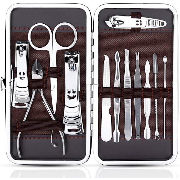 12 i 1 nagelklippare set manikyr pedikyr kit rostfritt stål nagelvård manikyr pedikyr verktyg