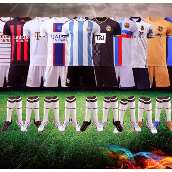 Fotbollströja för fotbolls-VM 2022 Argentina fotbollströja för herrar i fotbolls-VM Messi #10 XL