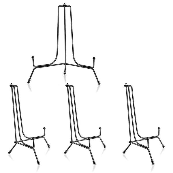 5 stk. 6 tommer jernstativ, sort jernstaffeli pladeholder fotoholder stativ, viser billeder