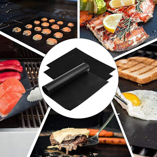 Grillmatte, Non-stick Bbq-ark, Pakke med 5