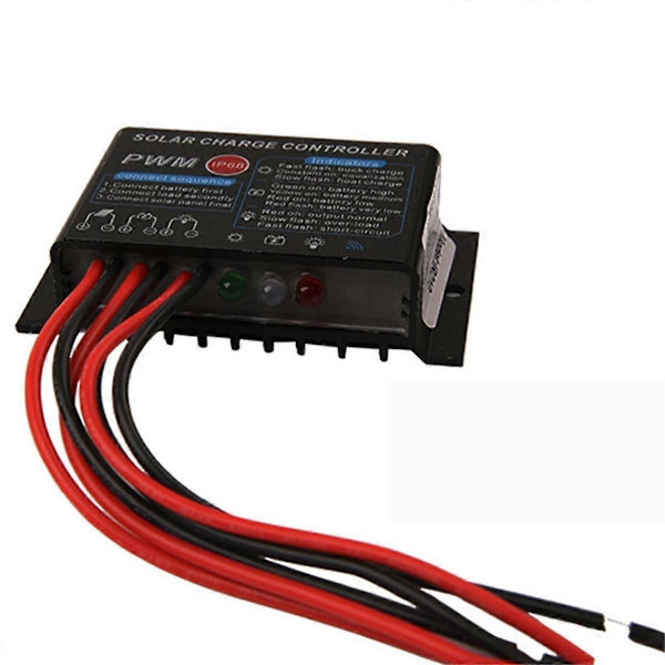 10A 12V IP67 Vandtæt Solar Charge Controller PWM Solar Control Regulator