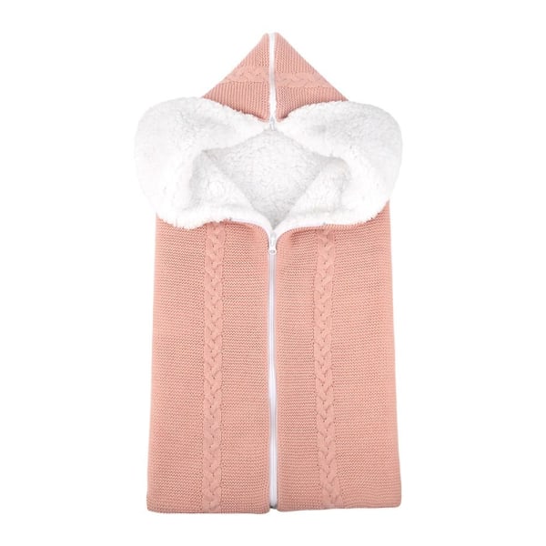 Handlevogn Sovepose Teppe Ull Strikket Pluss fløyel Leather Pink