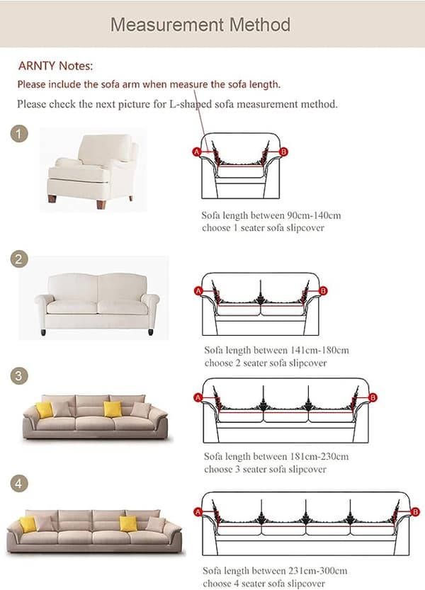 Tryckt stretchsofföverdrag, modernt halkfritt 1/2/3/4-sits elastiskt sofföverdrag (2-sits sofföverdrag: 145-185 cm, grå-lönnlöv)