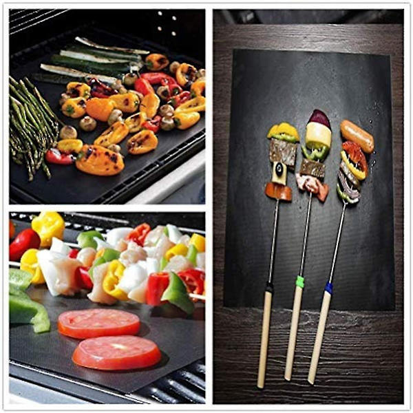 Grillmatta, Non-stick Bbq-ark, 5-pack