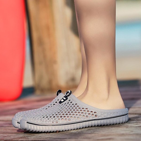 Trädgård Unisex Sommar Andningsbara Tofflor, Grå