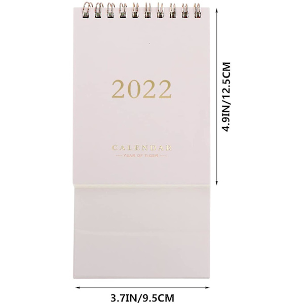 2021-2022 Skrivebords kalender Mini skrivebords stående flip månedlig kalender Memo bok skole, hjem, kontor