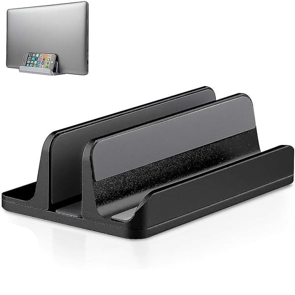 Vertikal bærbar computer stand holder, justerbar med justerbar dockstørrelse