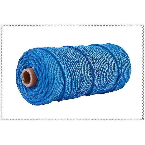 3 mm bomullssnöre Färgglad sladdrep Twisted Craft Macrame String blue