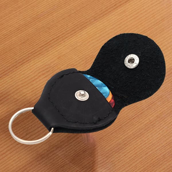 Gitarr pickup hållare bärbar robust konstläder slitstark pickup preamp fodral för instrument Black