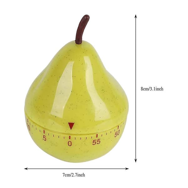 Sour Pear Køkken Timer 60 Minutters Optræk Madlavning Timer Mekanisk Roterende Alarm Påmindelse Nedtællingstimer Gave