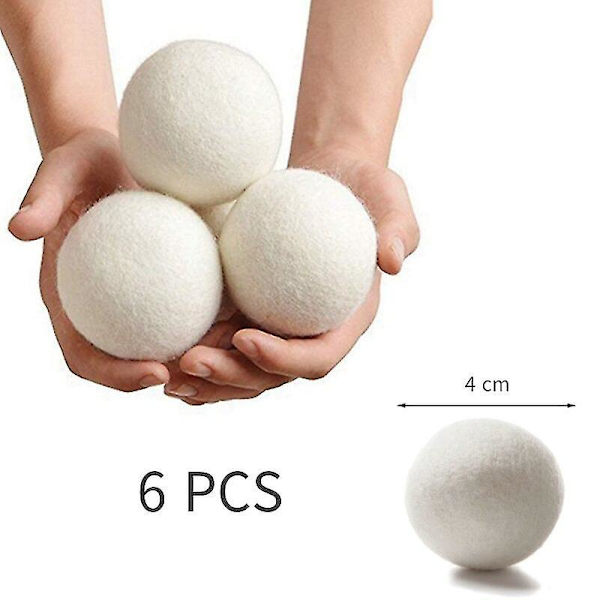 10/8/6 stk ull tørketrommelballer sett gjenbrukbar magisk organisk håndlaget vaskeri ball klær tørketrommel vaskemaskin tilbehør 6pcs