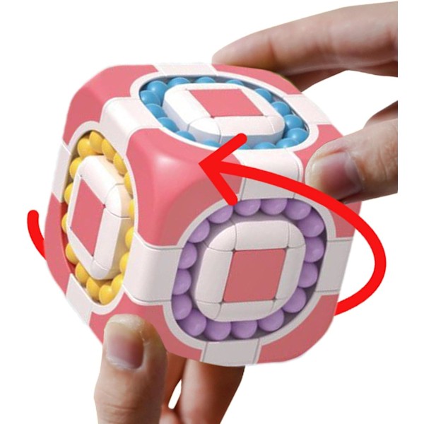 Magic Bean Cube, Magic Bean Roterende Puslespillkube Fidget Leke Spinner | 6-sidet Magisk Puslespill Gave til Barn, Gutter, Jenter, Tenåringer, Voksne