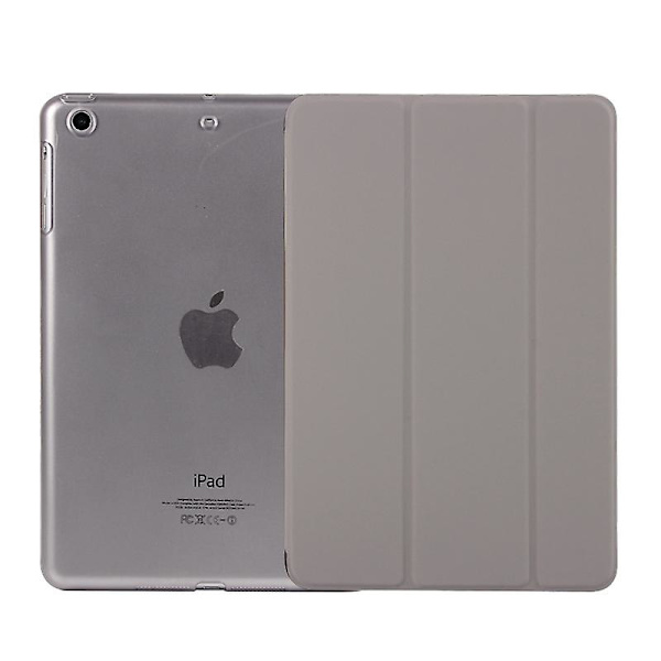 Erittäin ohut ja kevyt suojakotelo läpikuultavalla takakannella Apple iPad Air 1:lle Grey