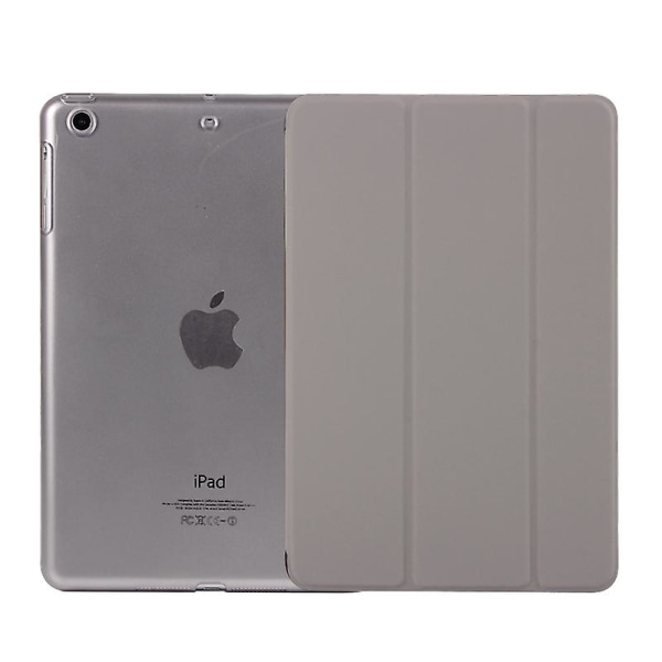 Ultratunt lättviktsstativ Case Skal med genomskinligt frostat cover för Apple Ipad Air 1st Grey