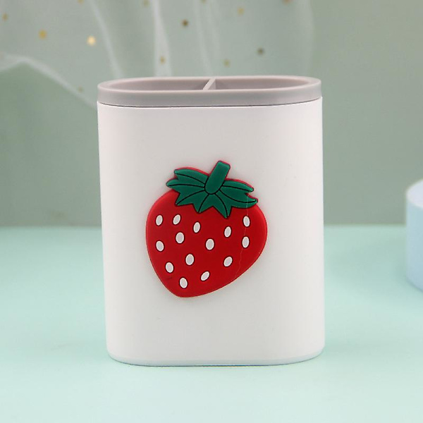 Söpö kynäteline kynäkotelo toimistopöydän paperitavarat kosmetiikkapensselin pidike Strawberry