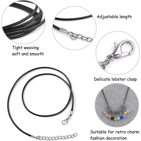 60 st vaxad halsbandssnöre med lås 6 olika färger halsband rep halsband tillbehör